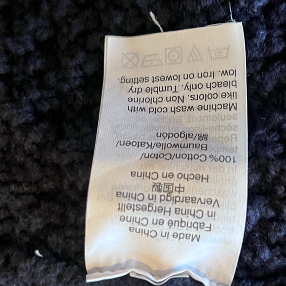 J Crew navy chunky cotton cable-knit shawl collar Cardigan Sweater - Picture 13 of 17